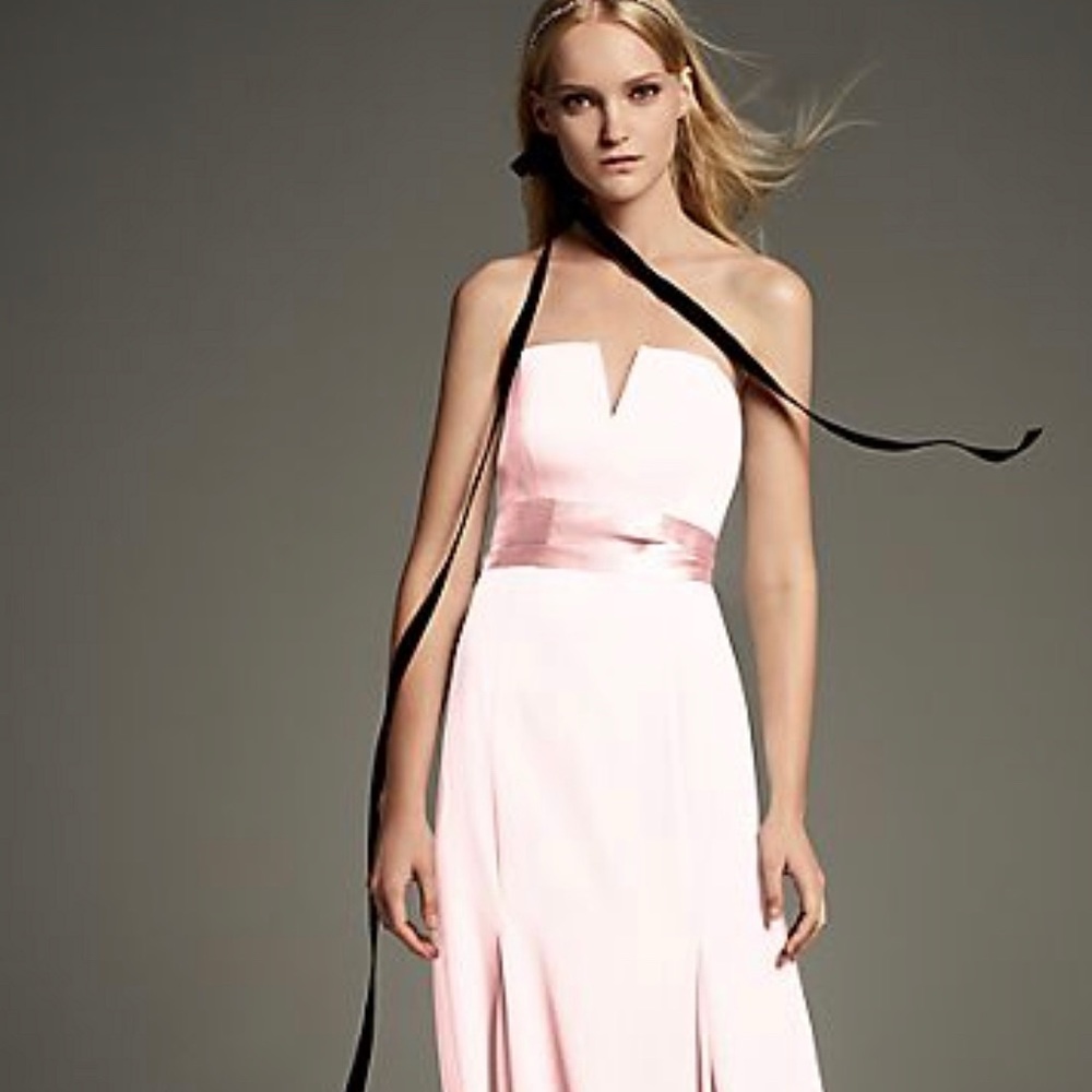 V-Wire Crepe Mermaid Bridesmaid Dress in Petal